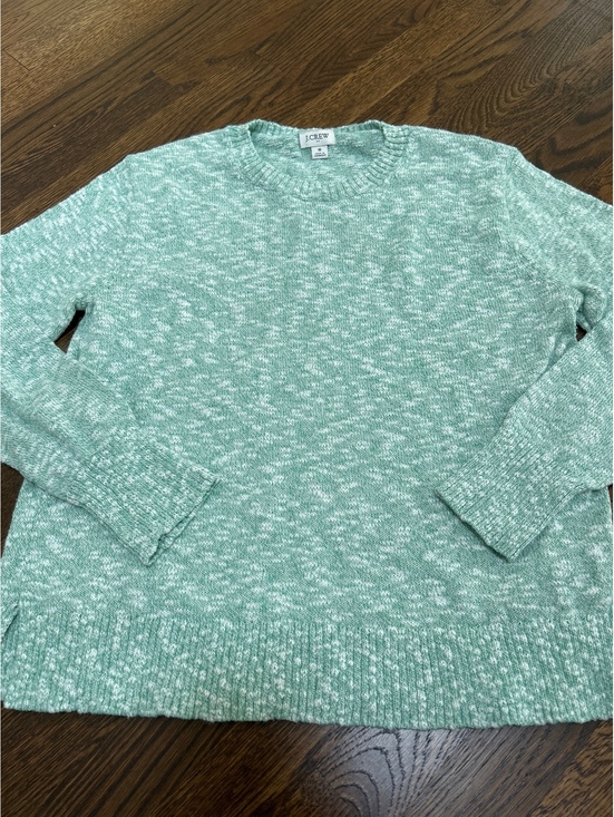 J. Crew Sweaters - J.Crew Women's Small Heathered Green Cotton-Polyester Sweate